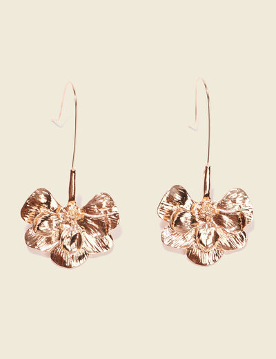 Boucles d'oreilles pendantes couleur or femme