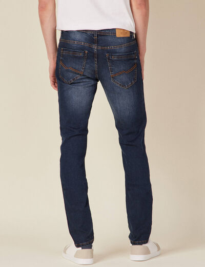 Jeans slim éco-respnsable denim brut homme