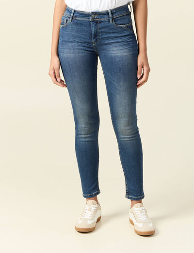 Jeans skinny push up 7/8ème denim stone femme