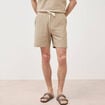 Short droit avec cordon beige homme