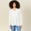 Chemise manches longues ecru femme