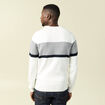 Pull col rond ecru homme