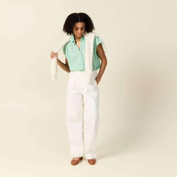 blouse manches courtes vert clair femme Blouse manches courtes vert clair femme