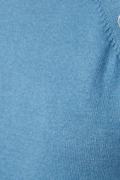 Pull manches longues bleu gris femme