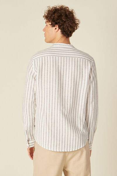 Chemise manches longues ecru homme