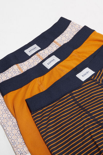 Lot 3 boxers jaune moutarde homme