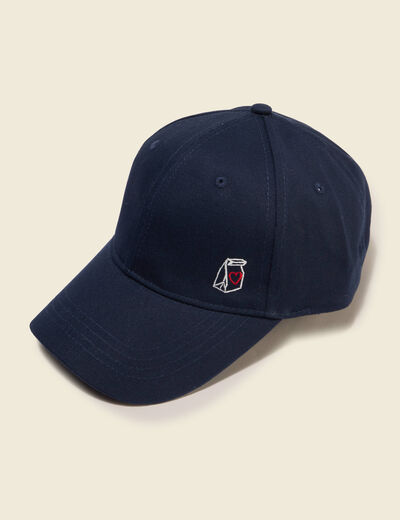 Casquette en coton bleu marine homme
