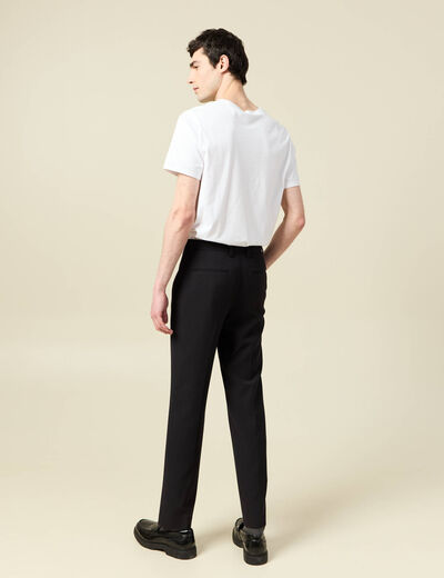 Pantalon slim cigarette noir homme