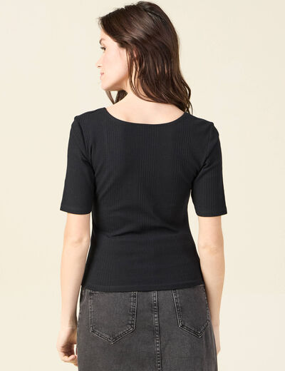 T-shirt éco-responsable noir femme