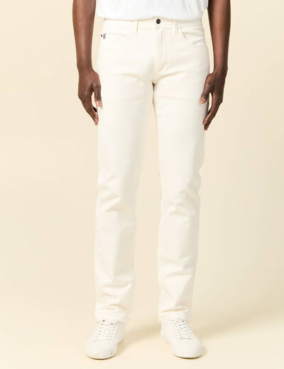 Jeans straight homme used L34 denim blanc homme
