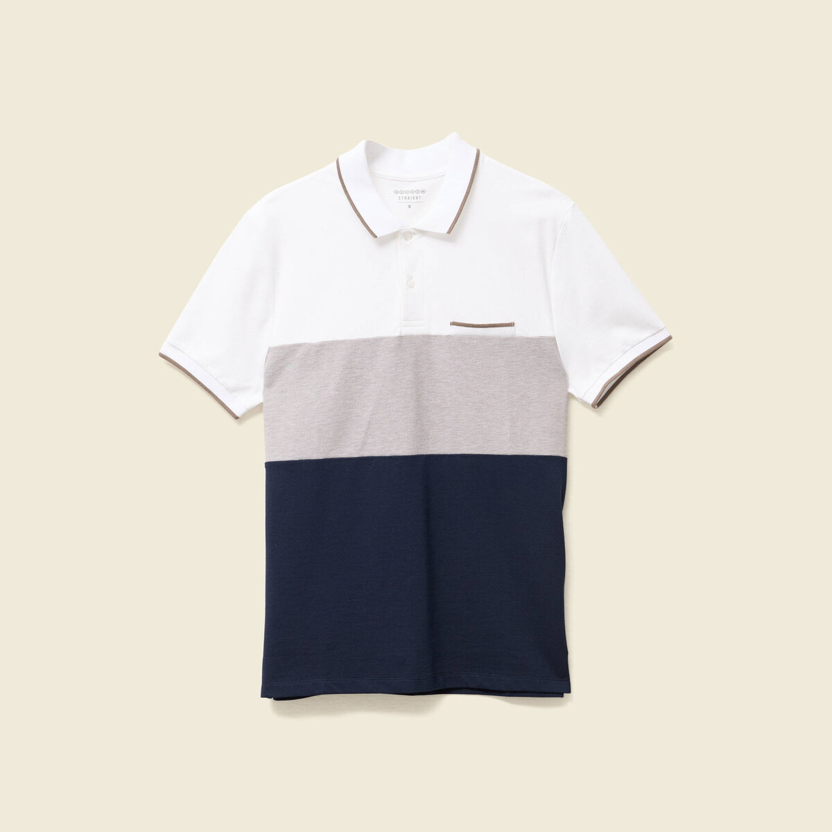 Polo manches courtes taupe homme