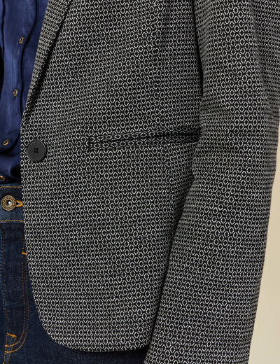 Veste blazer droite noir femme