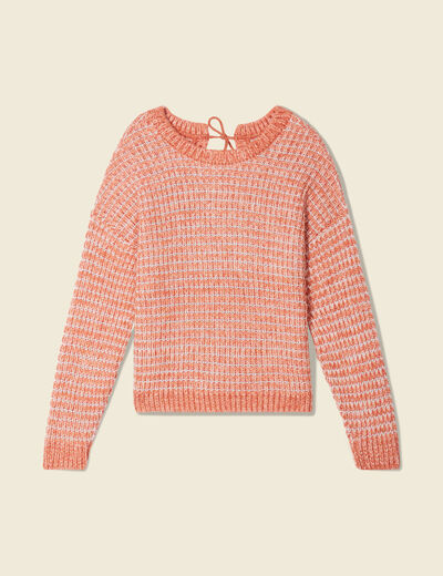 Pull manches longues rouge clair femme