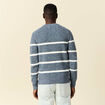 Pull manches longues bleu marine homme