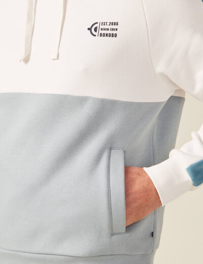 Sweat éco-responsable bleu gris homme