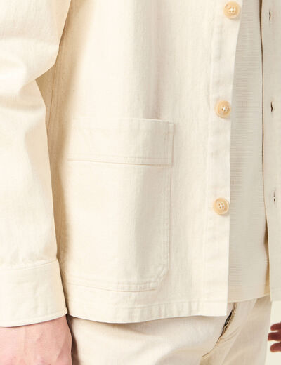 Surchemise oversize ecru homme