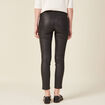Pantalon skinny enduit push up denim noir enduit femme