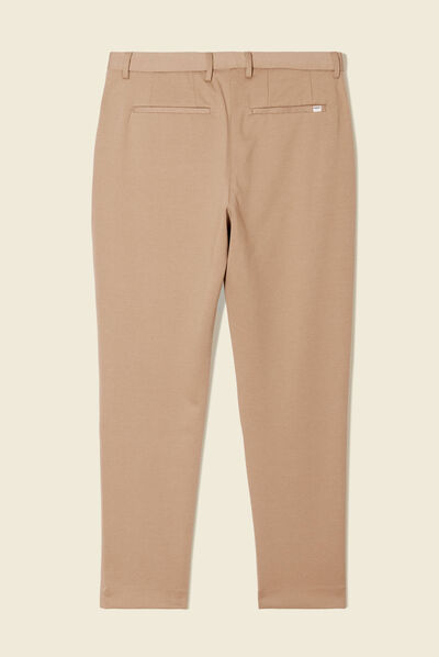 Pantalon chino slim beige homme