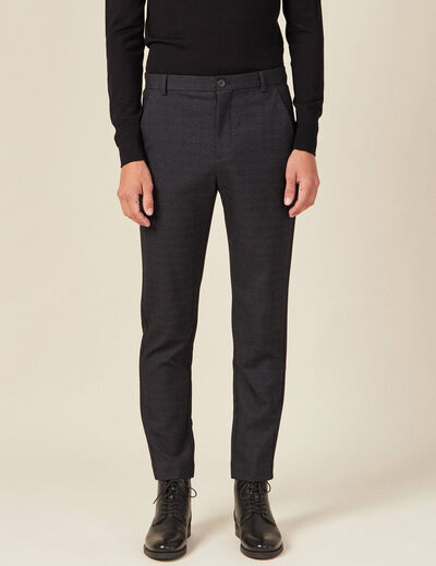 Pantalon chino tapered noir homme