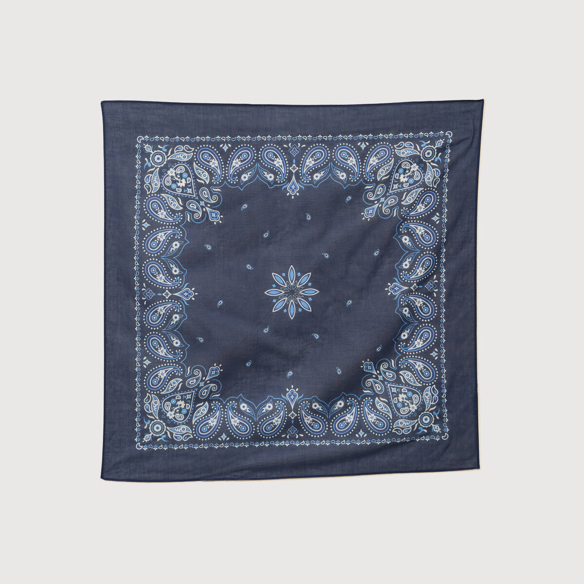 Foulard en coton bleu marine homme