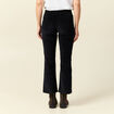 Pantalon bootcut cropped taille haute noir femme