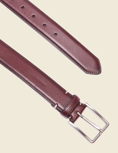 Ceinture en cuir marron cognac homme
