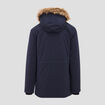 Parka droite à capuche bleu foncé homme