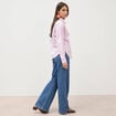 Chemise manches longues rose femme
