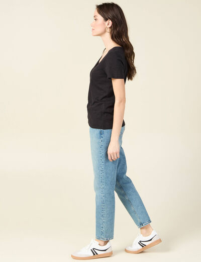 T-shirt manches courtes noir femme