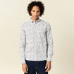 Chemise en coton manches longues blanc homme