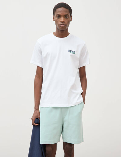 T-shirt en coton ecru homme
