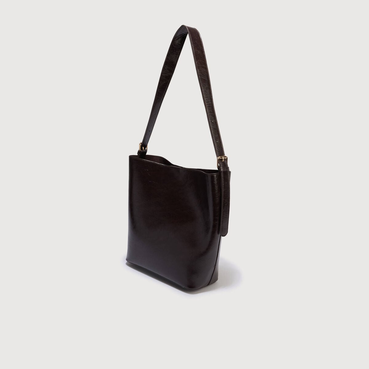 Sac bandouli&egrave;re marron fonc&eacute; femme