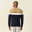 Pull manches longues bleu marine homme