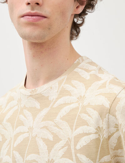 T-shirt manches courtes beige moyen homme