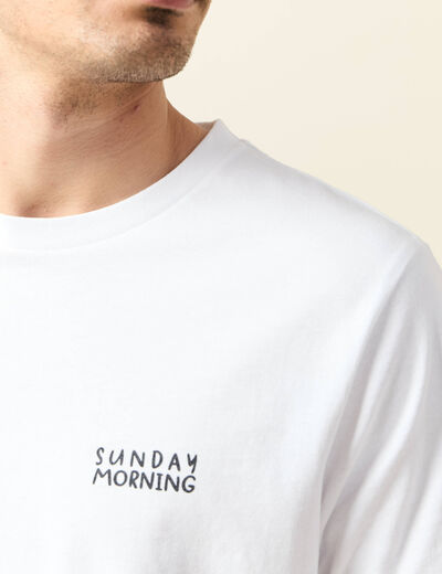 T-shirt manches courtes blanc homme