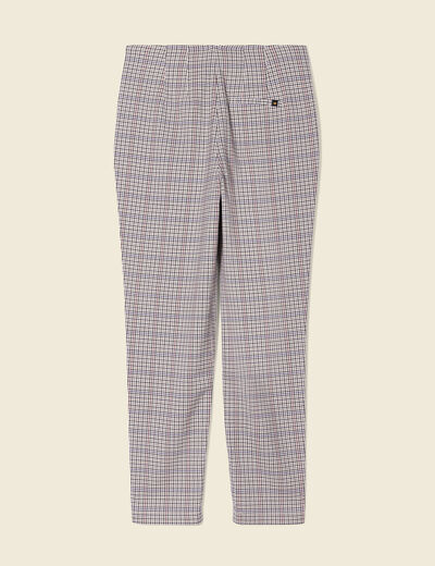 Pantalon carotte bleu marine femme