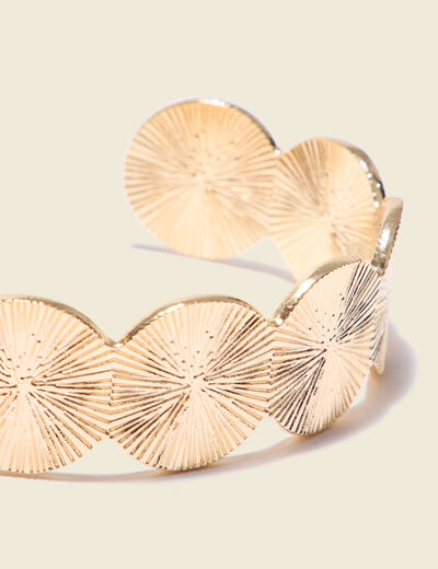 Bracelet manchette couleur or femme