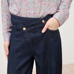 Jeans slouchy ceinture taille standard denim brut rinse femme