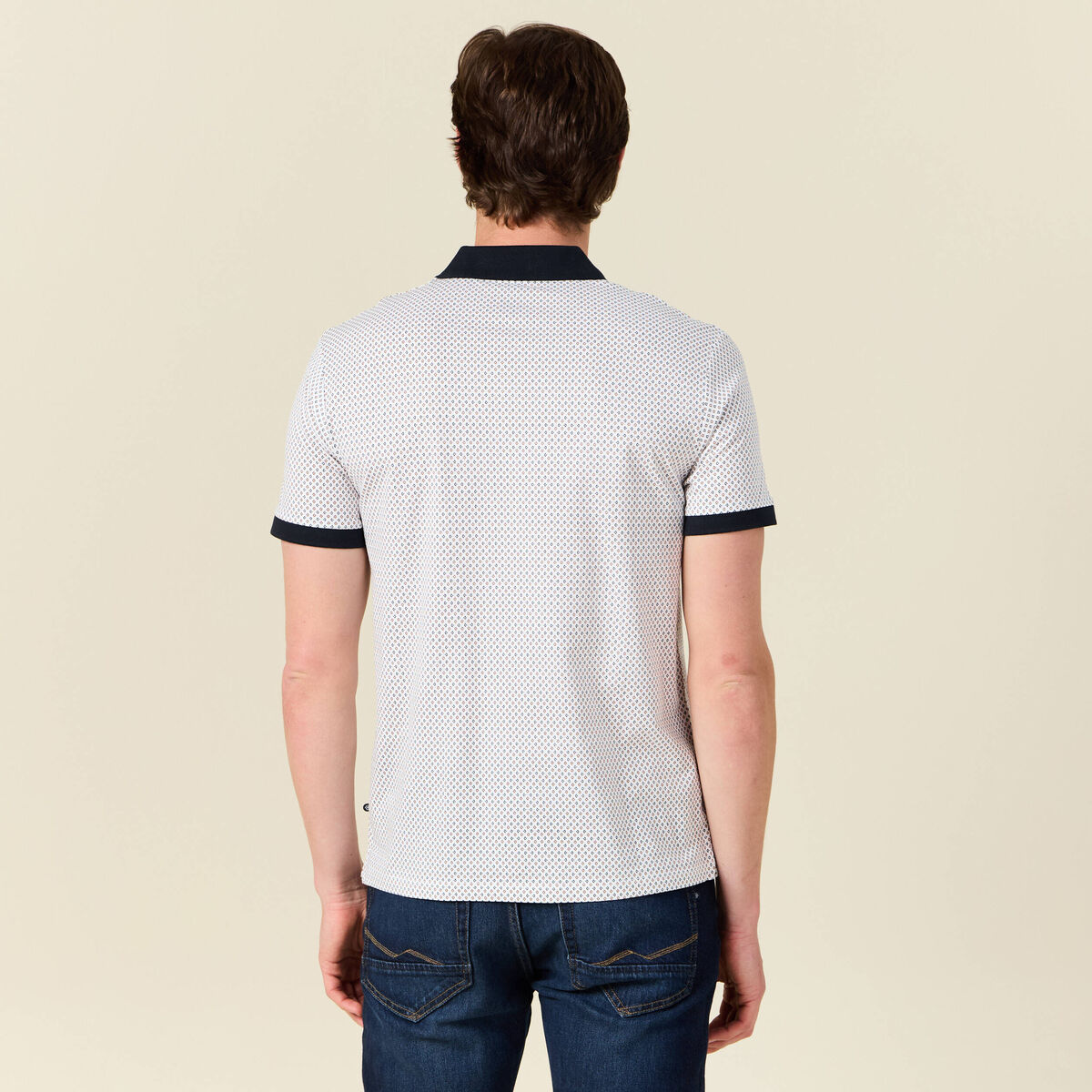 Polo éco-responsable blanc homme