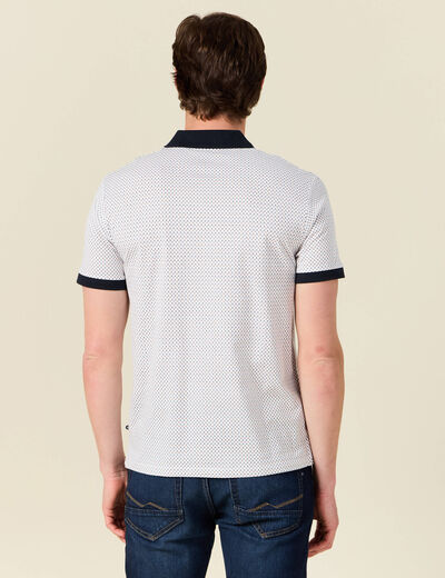 Polo éco-responsable blanc homme
