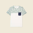 T-shirt manches courtes marron clair homme