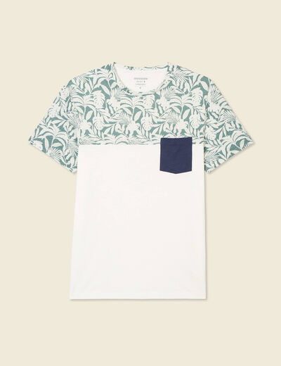 T-shirt manches courtes marron clair homme
