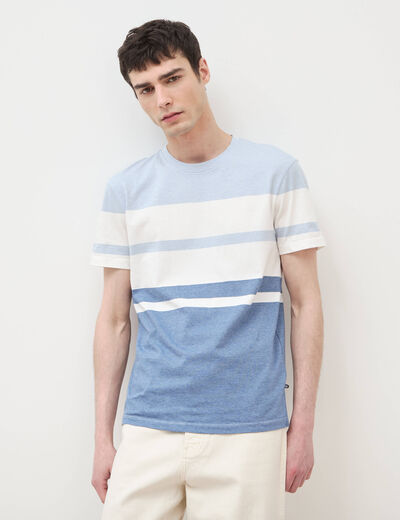 T-shirt manches courtes bleu gris homme