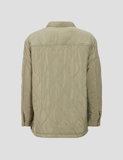 Manteau droit éco-responsable vert kaki femme