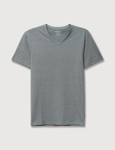 T-shirt manches courtes homme vert kaki homme