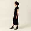 Robe longue droite noir femme