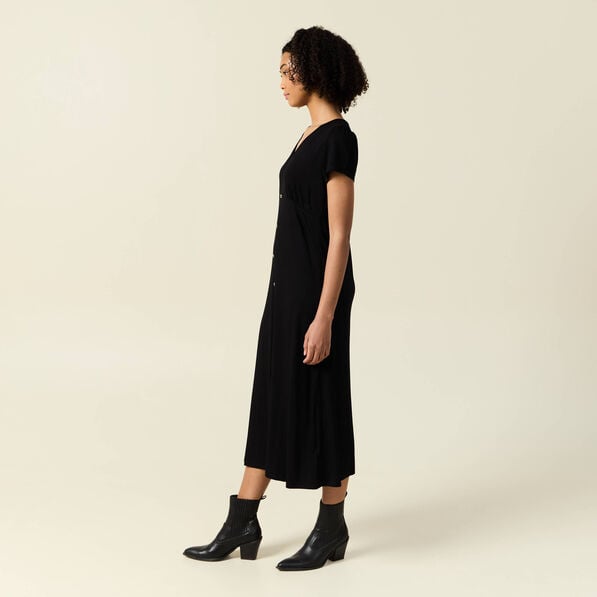 robe longue droite noir femme Robe longue droite noir femme