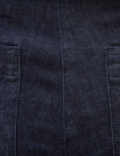 Jeans flare &agrave; pont denim brut femme
