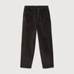Pantalon large en velours vert kaki homme