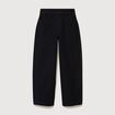 Pantalon coupe regular noir femme